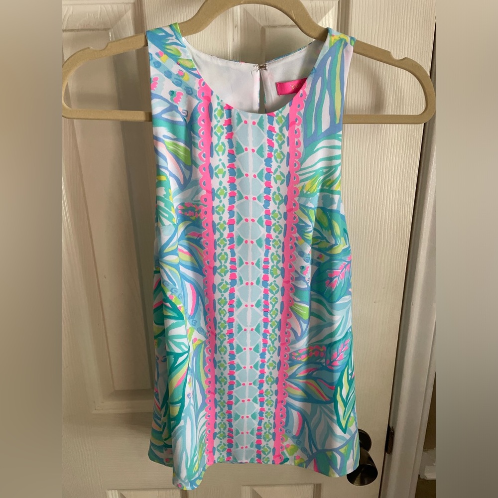 Lilly Pulitzer Lyle sleeveless tank blouse bright size xxs